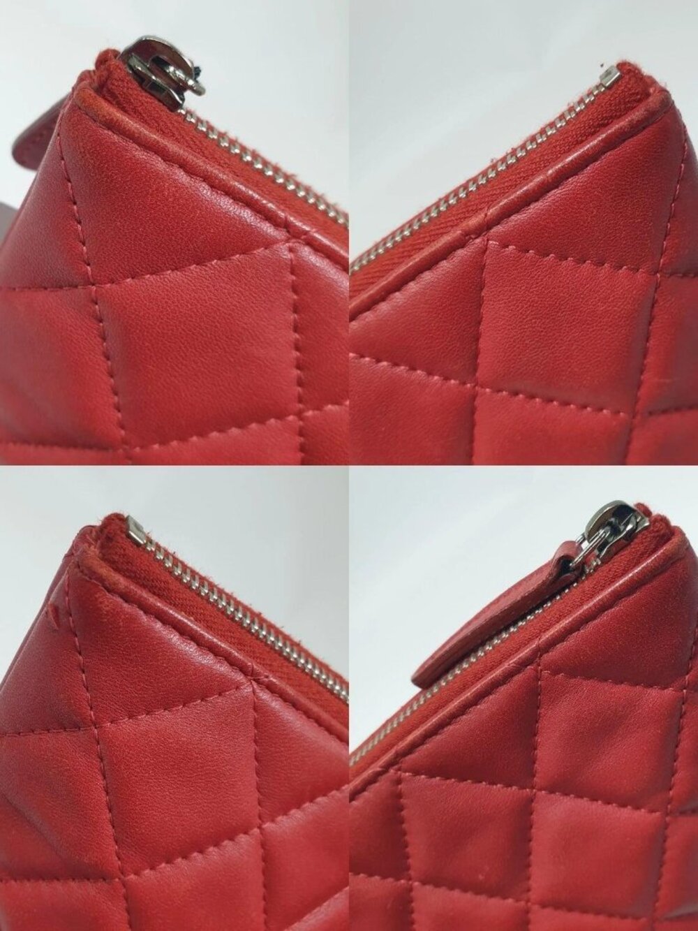 Authentic Chanel Large O Case Red Quilted Leather Clutch - Picture 7 of 12
